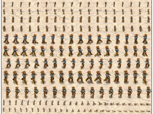 2d cowboy with rifle Modelo 3D