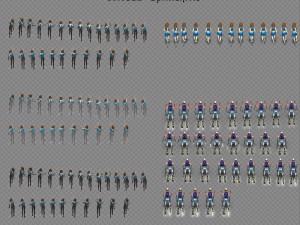 girl run ski swim and fly 3D 模型