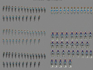 girl run ski swim and fly 3D Model
