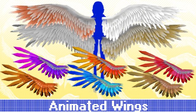 animated wings Modelo 3D .c4d .max .obj .3ds .fbx .stl .blend 