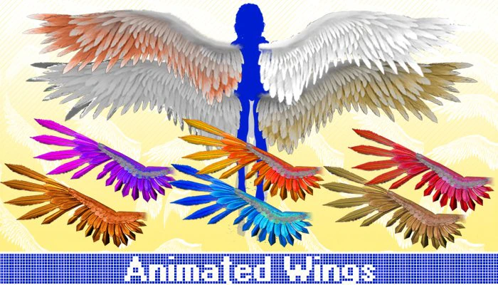 animasyonlu kanatlar 3D Model .c4d .max .obj .3ds .fbx .stl .blend 