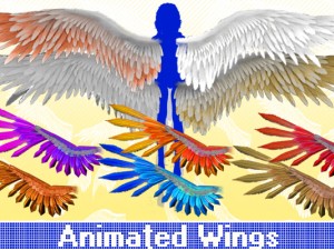 animated wings Modello 3D