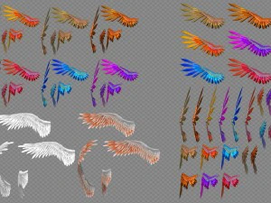 animasyonlu kanatlar 3D Model