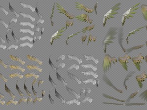 animated wings Modelo 3D