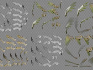 animasyonlu kanatlar 3D Model