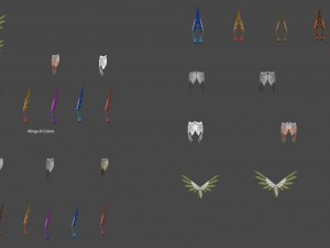 animated wings Modelo 3D