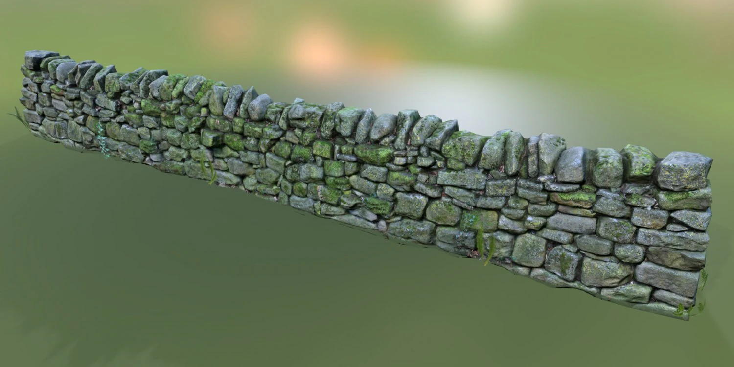 mur de pierre Modèle 3D .c4d .max .obj .3ds .fbx .stl .blend 