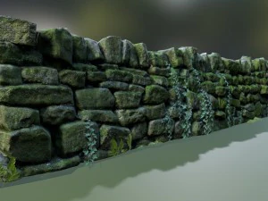 mur de pierre Modèle 3D