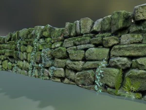 mur de pierre Modèle 3D