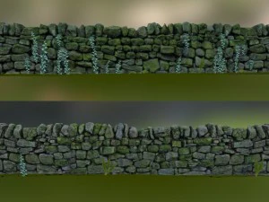 mur de pierre Modèle 3D