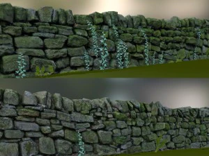 mur de pierre Modèle 3D