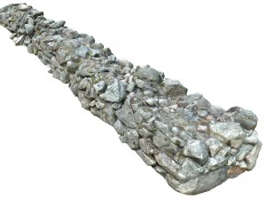 dinding batu Model 3D