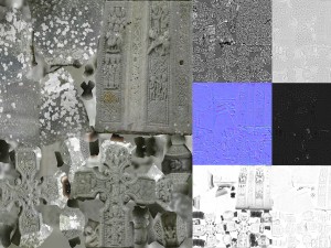 celtic stone cross Modello 3D