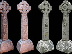 celtic stone cross Modello 3D