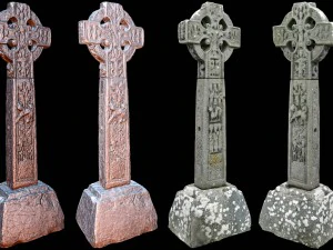 celtic stone cross 3D Model