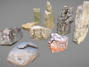 9 stones Model 3D