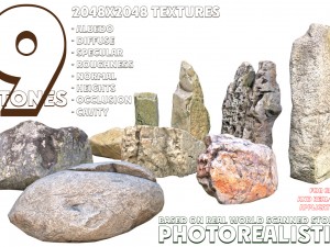 9 stones 3D मॉडल