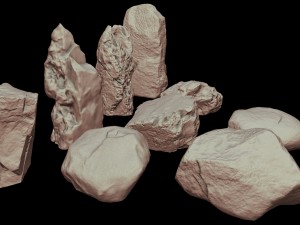 9 stones Model 3D