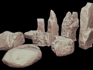 9 stones Model 3D