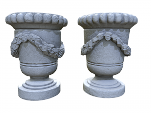 park stone vases 3D 模型