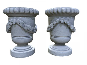 park stone vases 3D Model
