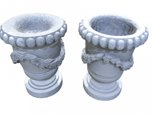 park stone vases 3D 模型