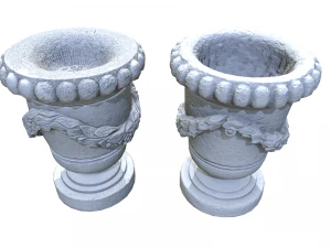 park stone vases 3D Model