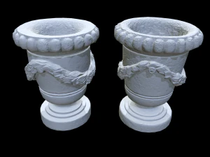 park stone vases 3D Model