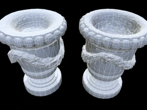park stone vases 3D Model