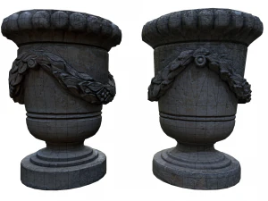 park stone vases 3D Model