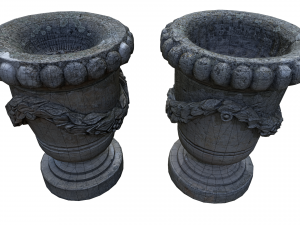 park stone vases 3D 模型