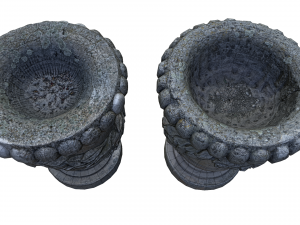 park stone vases 3D 模型