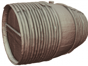 photorealistic wooden barrel 3D Модель