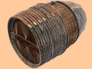 photorealistic wooden barrel 3D Модель