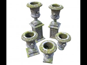 stone vase from park 3D 모델