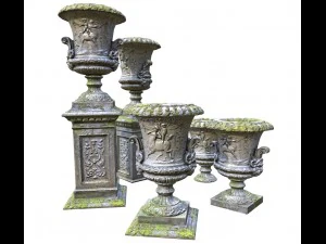 stone vase from park 3D Model