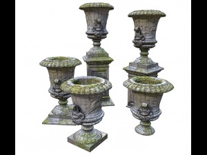 stone vase from park 3D 모델