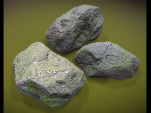 mossy stones 3D Model