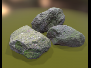 mossy stones 3D Модель