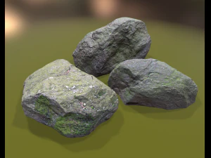 mossy stones 3D Model