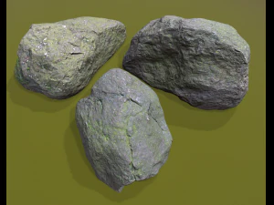 mossy stones 3D Model