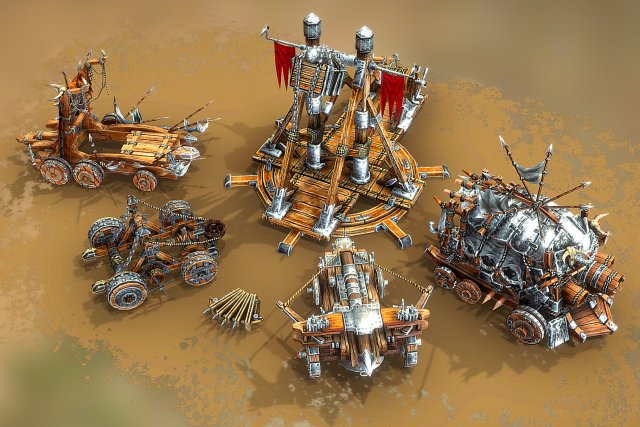 medieval war machines 3D 模型 .c4d .max .obj .3ds .fbx .stl .blend 
