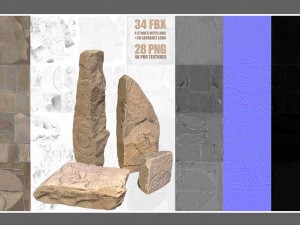 fantasy stones 3D मॉडल