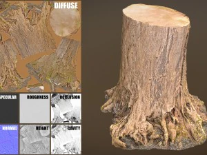 tree stump 3D Model