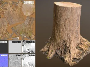 tree stump 3D Model