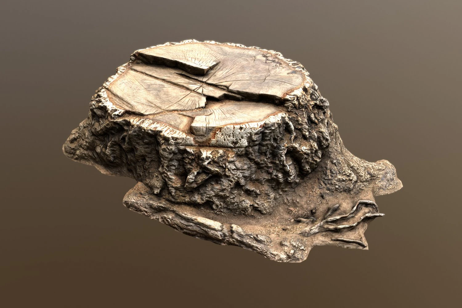 stump 3D Model .c4d .max .obj .3ds .fbx .stl .blend 