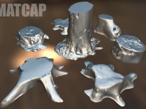 7 tree stumps Modelo 3D
