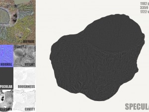 mossy tree stump Modelo 3D