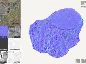mossy tree stump Modelo 3D