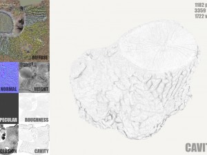 mossy tree stump Modelo 3D